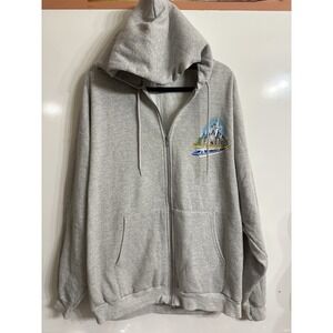 Walt Disney World Mickey Mouse &‎ Friends Four Parks Zip-up Gray Hoodie Size 2XL